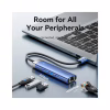 Концентратор Vention USB 3.0 to USB 3.0x3/RJ45/Type-C Hub Blue Aluminum Alloy 5-in-1 (TGFSB) - Image 4