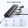 Концентратор Ugreen USB 3.0 to 4хUSB 3.0 1.0m Space Gray CM219 (35574) - Image 2