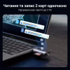 Зчитувач флеш-карт Ugreen USB-C + USB to TF/SD 3.0 CM185 gray (50706) - Image 7