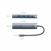 Концентратор Vention USB-C 5-in-1 3xUSB 3.0 + HDMI 4K60Hz + USB-C PD100W gray (TGMHB) - Image 2