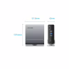 Концентратор Vention USB-C 15-in-1 2xHDMI + DisplayPort + RJ45 + SD/TF + 3.5mm gray (TPUH0) - Image 5