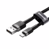 Дата кабель USB 2.0 AM to Lightning 2.0m Cafule 1.5A gray+black Baseus (CALKLF-CG1) - Image 4