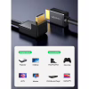 Кабель мультимедийный HDMI M to HDMI M 2.0m 90° corner HD103 black Ugreen (10173) - Image 6