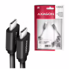 Дата кабель USB-C to USB-C 0.6m 60W black AXAGON (BUCM-CM10TB) - Image 2
