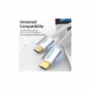 Кабель мультимедийный HDMI M to HDMI M 5.0m V2.1 4K60Hz braided aluminum alloy gray Vention (AABIJ) - Image 3