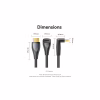 Кабель мультимедийный HDMI M to HDMI M 1.0m 4K60Hz 90° corner black Vention (ALRBF) - Image 2