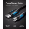 Кабель для принтера USB 2.0 AM/BM 2.0m black Vention (VAS-A16-B200) - Image 2