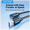 Дата кабель USB 3.2 AM/AF 2.0m 10Gbps PVC black Vention (CBOBH) - Image 2