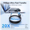Дата кабель USB 3.2 AM/AF 2.0m 10Gbps PVC black Vention (CBOBH) - Image 4