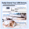 Дата кабель USB 3.2 AM/AF 2.0m 10Gbps PVC black Vention (CBOBH) - Image 5