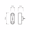 Сетевой разветвитель EUROELECTRIC X2 16A 2xUSB Black с заземлением (EE-2/2USB-16A(black)) - Image 3