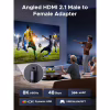Переходник HDMI M to HDMI F 8K60Hz 48Gbps 90° corner black Ugreen (85632) - Image 5