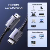 Кабель мультимедійний HDMI M to HDMI M 2.0m V2.2 16K60Hz 96Gbps braided black Ugreen (65900) - Image 6