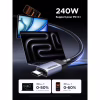 Дата кабель USB-C to USB-C 2.0m 240W 10Gbps braided black Ugreen (95619) - Image 3