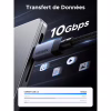 Дата кабель USB-C to USB-C 2.0m 240W 10Gbps braided black Ugreen (95619) - Image 4
