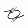 Дата кабель USB 2.0 AM to USB-C 1.0m 3A nylon X102 black HOCO (6942007608770) - Image 2