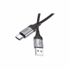 Дата кабель USB 2.0 AM to USB-C 1.0m 3A nylon X102 black HOCO (6942007608770) - Image 3