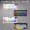 Клавіатура Ajazz AK820 V2 White Peach Switch Wireless/Bluetooth/USB UA White (AK820-V2-WP-S-W) - Image 6