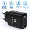 Зарядний пристрій Vinga 2xUSB-C + USB-A Display 45W (VCR45ACCDB) - Image 4