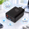 Зарядное устройство Vinga 2xUSB-C + USB-A Display 65W (VCR65ACCDB) - Image 3