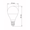 Лампочка Videx LED G45e 7W E14 3000K 220V (VL-G45e-07143) - Image 3