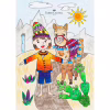 Олівці кольорові Faber-Castell Children of the World 24 кольору тригранні + 3 двосторонніх круглих, (511515) (32332) - Image 9