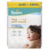 Дитячі вологі серветки Pampers Aqua Soft Touch 4 x 60 шт (240 шт) (8006530140027) - Image 2
