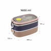 Ланч-бокс Kite подвійний з наповненням 1600 мл, бежевий (K25-1181-1) - Image 2