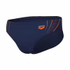 Плавки Arena Double Graphic Swim Briefs 010951-705 темно-синій, помаранчевий 110 (3468337766285) - Image 7