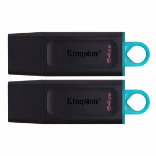 USB флеш накопитель Kingston 2x64GB DT Exodia Black+Blue USB 3.2 (в Блістері 2шт) (DTX/64GB-2P)