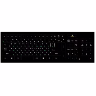 Наклейка на клавиатуру XoKo 109 keys UA/rus green, Latin white (XK-KB-STCK-BG)