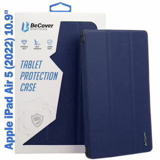 Чехол для планшета BeCover Tri Fold Soft TPU mount Apple Pencil Apple iPad Air 5 (2022) 10.9" Deep Blue (708454)