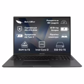 Ноутбук ASUS Vivobook 16 X1605VA-MB234 (90NB10N3-M009J0)