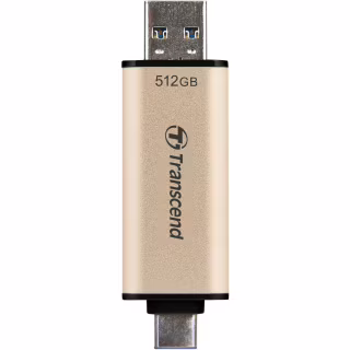 USB флеш накопитель Transcend 512GB JetFlash 930C Gold-Black USB 3.2/Type-C (TS512GJF930C)