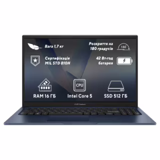 Ноутбук ASUS Vivobook 15 X1504VA-BQ590 (90NB13Y1-M000Y0)