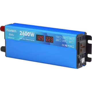 Автомобільний інвертор Choetech 12/220V 1300Вт, чиста синусоїда (CJ2600Q-V2)