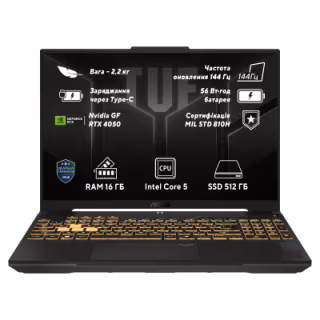 Ноутбук ASUS TUF Gaming F16 FX607VU-RL017 (90NR0N06-M00320)