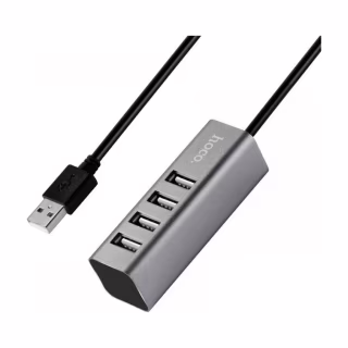 Концентратор HOCO USB 2.0 to 4xUSB Line machine HB1 Tarnish (6957531038139)