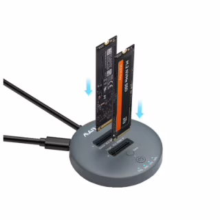 Док-станція для накопичувачів Maiwo 2*NVMe M.2 SSD to USB3.2 Gen2 USB-C 10Gbps (K3026P2 grey)