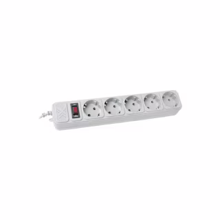 Сетевой фильтр питания Maxxter SPM5-G-15G grey, 4.5 м кабель, 5 розеток (SPM5-G-15G)