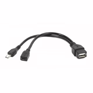 Переходник OTG USB 2.0 AF to Micro 5P M+F 0.15m Cablexpert (A-OTG-AFBM-04)