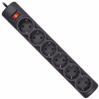 Сетевой фильтр питания Defender 153, 3 m, 6 роз, black (99495)