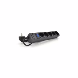 Мережевий фільтр живлення Merlion 5 розеток, 1,8 м + 2*USB (B518U)