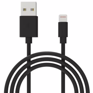 Дата кабель USB 2.0 AM to Lightning 1.0m Cu, 2.1А, Black Grand-X (PL01B)
