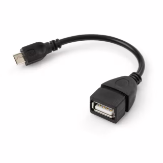 Переходник OTG USB 2.0 AF to Micro 5P 0.15m Vinga (VCPDCOTGMBK)