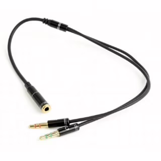 Кабель мультимедійний 3.5mm F to 2x3.5mm M 0.2m Cablexpert (CCA-418M)