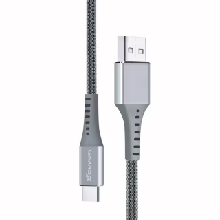 Дата кабель USB 2.0 AM to USB-C 1.2m Grey Grand-X (FC-12G)