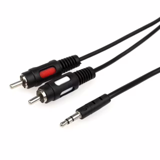 Кабель мультимедийный 3.5mm M to 2xRCA M 0.8m Atcom (10810)