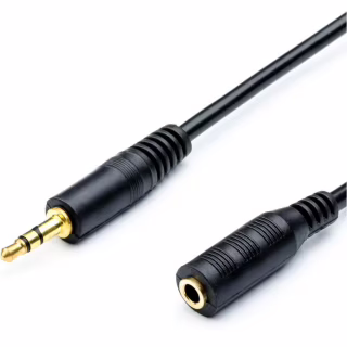 Кабель мультимедійний 3.5mm M to 3.5mm F 0.8m Atcom (16846)