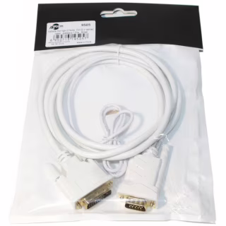 Кабель мультимедийный DVI M to VGA M 1.0m 24+1pin white Atcom (9505)